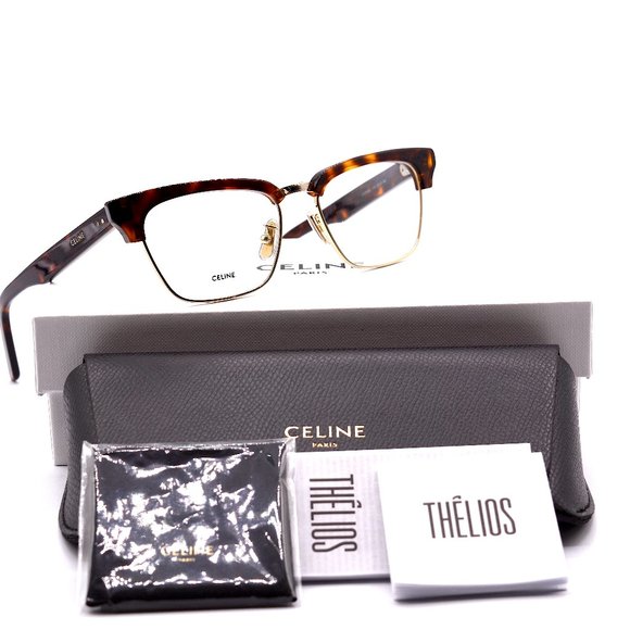 NEW CELINE PARIS CL50026U 030 HAVANA GOLD AUTHENTIC EYEGLASSES FRAME - Picture 13 of 15